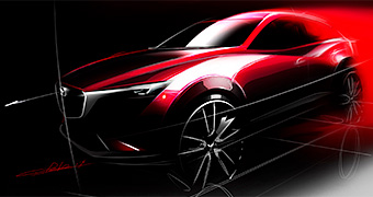 Sketch of Mazda CX-3
