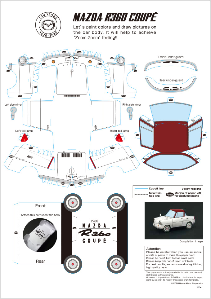 PAPER CRAFT R360 COUPE (100th Anniversary Version)