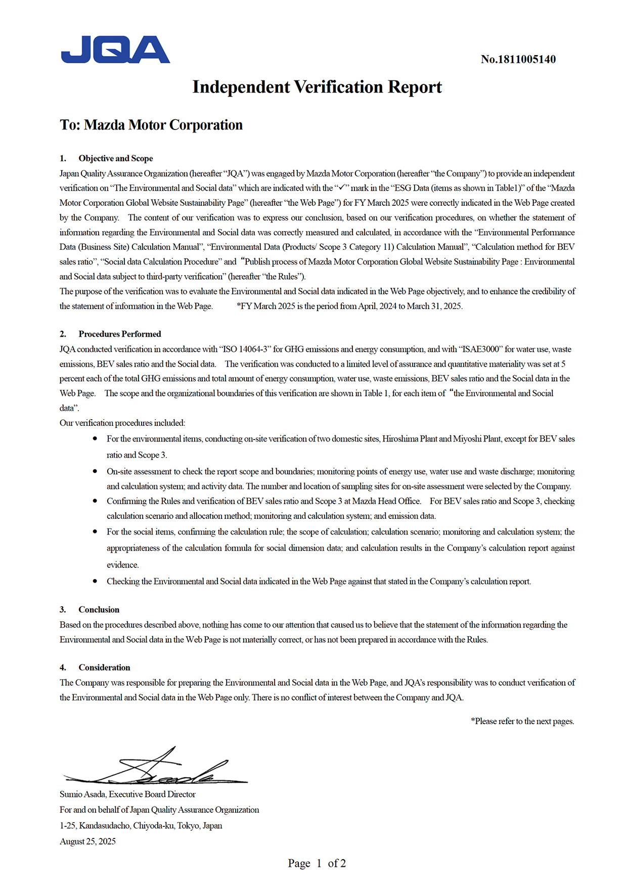 Third-party varification regarding Social data
