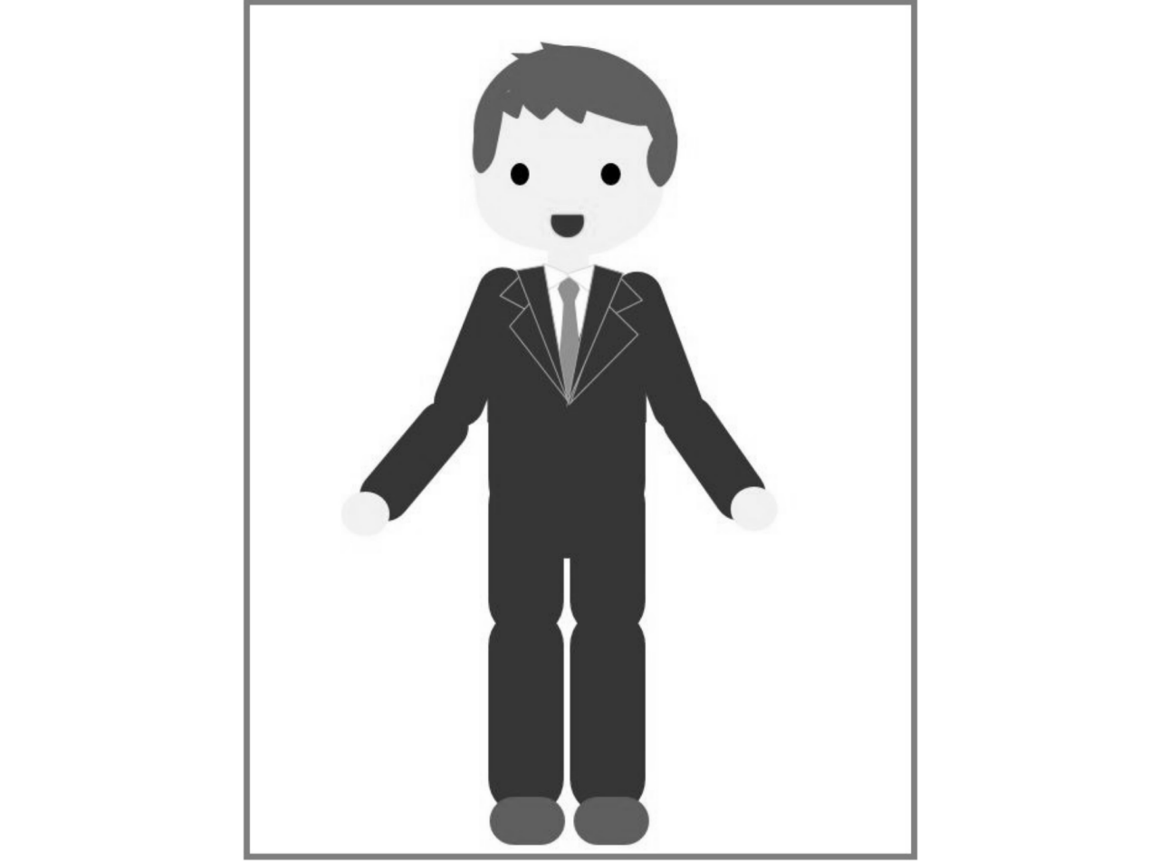 男性の全身イラスト　縦長