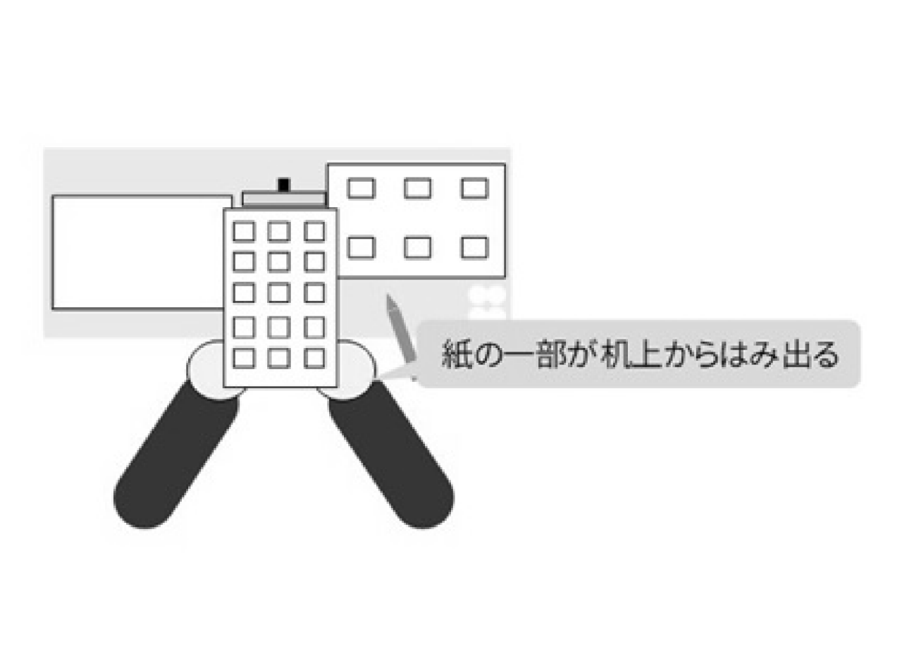 机上のイラスト　NG例