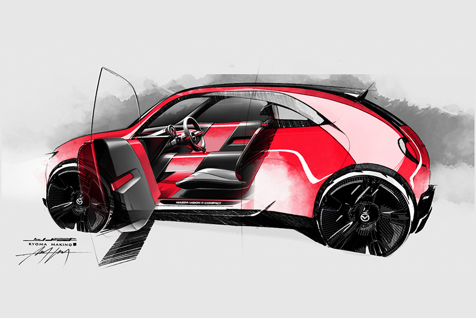 MAZDA VISION X-COMPACTデザインスケッチ