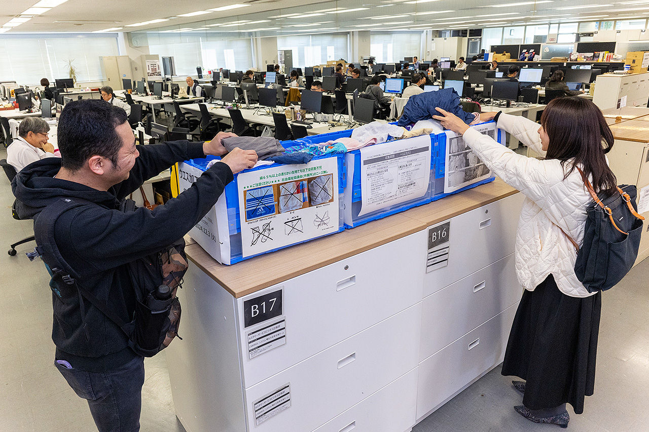 ウエス加工用布類の回収